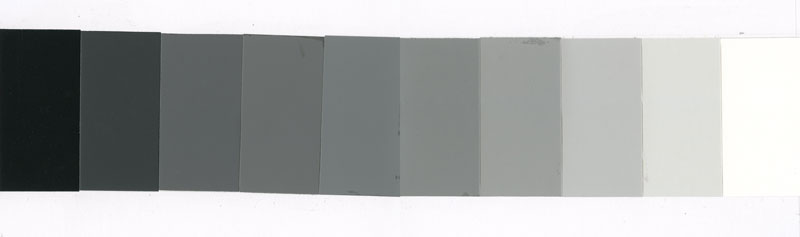 Gray Scale Color Chart